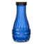 Blue Embossed Glass Carafe with Wood Lid