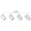 Satin White Multi-Directional 4-Head Track Light with Frosted Glass