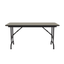 Savannah Sand 60" Rectangular Laminate Folding Table with Adjustable Black Steel Legs