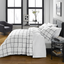 King White Microfiber Reversible Comforter Set with Shams