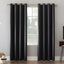 Coal Black 95" Polyester Blackout Grommet Curtain Panel