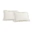 King Off-White Microfiber Ruffled Comforter Set