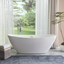 71" White Freestanding Acrylic Soaking Bathtub