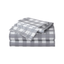 King White and Gray Cotton Percale Sheet Set