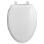 White Polypropylene Elongated Slow-Close Toilet Seat