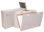 White Corrugated Cardboard Flat File Storage Box with VFolders