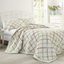 King White Cotton Reversible Quilt Set with Ruffle Design