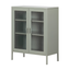 Sage Green Metal Mesh Office Storage Cabinet with Adjustable Shelving