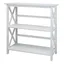 Montego X-Design 3-Tier Solid Wood White Bookcase