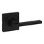 Matte Black Metal Contemporary Passage Door Lever