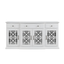 White 60-Inch Sideboard with Fretwork Detail and Cabinet