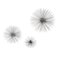 Silver 3D Starburst Metal Wall Decor Set of 3