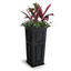 Nantucket Black Tall Outdoor Planter with Self-Watering Tray