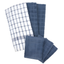 Federal Blue and White Cotton Terry Kitchen Towel Set