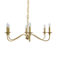 Brass 6-Light Candle Style Chandelier with Adjustable Chain