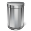 Brushed Stainless Steel Semi-Round Pedal Trash Can with Silent Close Lid