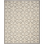 Ivory Grey Geometric 6' x 9' Easy-Care Synthetic Area Rug