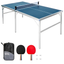 Mid-Size Blue Aluminum Folding Table Tennis Set