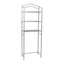 Silver 3-Tier Metal Over-the-Toilet Storage Shelf