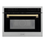 24" Stainless Steel Convection Microwave with Bronze Handle