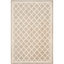 Wheat Beige Geometric Easy-Care 6' x 9' Synthetic Area Rug