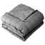 King Size Light Gray Cotton Weighted Blanket with Fleece