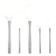 Flex-Core White Silicone and Stainless Steel 5-Piece Spatula Set