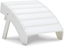 Sundown Treasure 20" White HDPE Modern Outdoor Ottoman