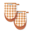 Honey Gingham Silicone Mini Oven Mitt 2-Pack Set