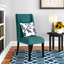 Elegant Teal Upholstered Parsons Side Chair with Nailhead Trim