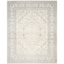 Ivory and Silver 12' x 18' Hand-Knotted Synthetic Area Rug