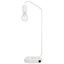 White Metal Desk Lamp with USB Port, Modern Accent