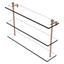 Brushed Bronze and Glass 22" Triple Tiered Wall Shelf