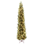 Slim Green Pine Artificial Christmas Tree with Clear Lights