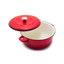 Lava Red Enameled Cast Iron 5.3QT Dutch Oven with Lid