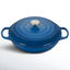 Marseille Blue Enameled Cast Iron Braiser with Lid, 2.25 qt