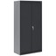 Black Steel Freestanding Lockable Office Cabinet with Adjustable Shelving