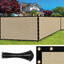 Beige Heavy-Duty Polyethylene Mesh Privacy Fence Screen 6' x 15'