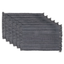 Gray Fringe Variegated Fabric Placemats Set of 6