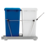 Rev-A-Shelf Double 35-Quart Blue and White Pullout Waste Bins