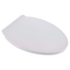 White High-Gloss Wooden Elongated Toilet Seat with Cover