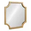 Hogan Scalloped Edge 24" Square Wood Mirror in Gold