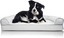 Large Silver Gray Orthopedic Foam Dog Sofa Bed