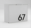 White and Black Aluminum Wall Mounted Mailbox with Numbers