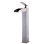 Brushed Nickel Tall Single-Hole Waterfall Bathroom Faucet