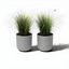 Kona Modern Gray 10" Plastic-Stone Round Planter