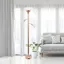 Elegant Rose Gold 71'' Floor Lamp with White Scalloped Glass Shades