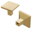 Champagne Bronze Modern Square Cabinet Knob with Mounting Hardware