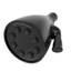 Matte Black Adjustable Solid Brass Shower Head with 8 Jets