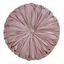 14" Blush Velvet Pintucked Round Throw Pillow